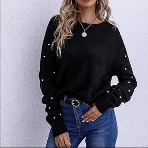 SHEIN Pearl beaded sweater